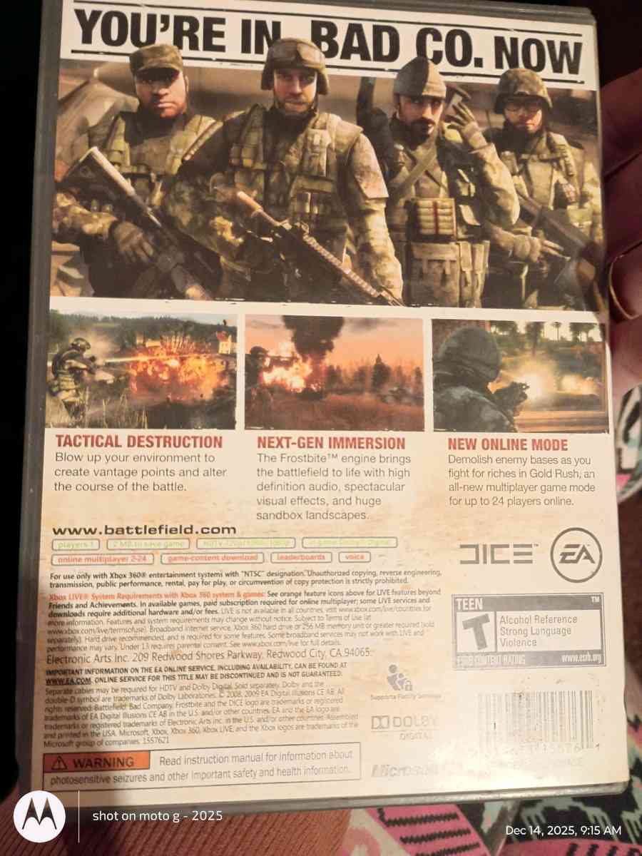 Xbox 360 Game Bad Company Battlefield