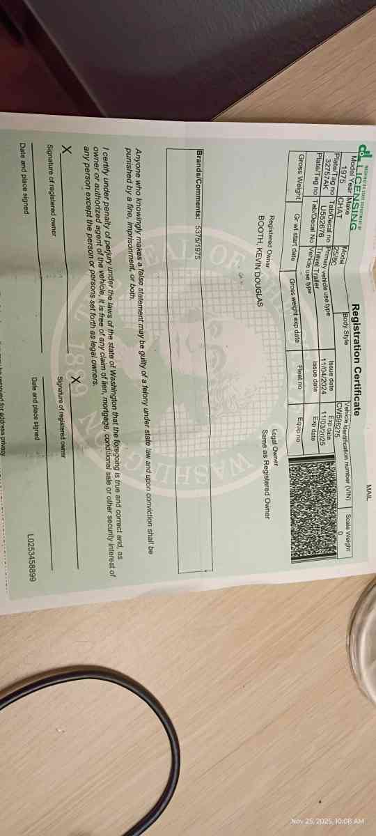 1975 Chateau travel trailer