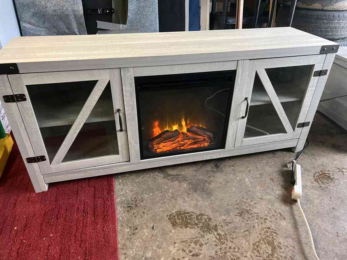 TV stand fire place - Aurora, Illinois - FleaMarketBay