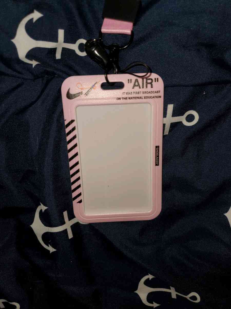 Offwhite monogram lanyard ID holder