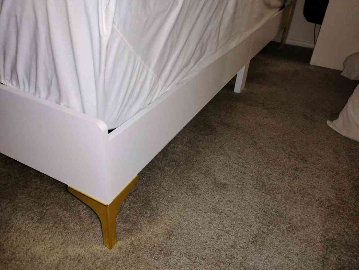 white bed frame