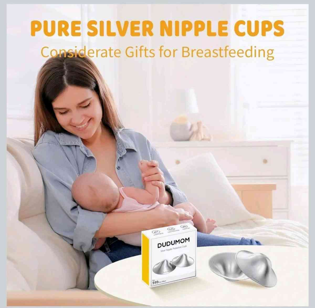 tazas de lactancia de plata
