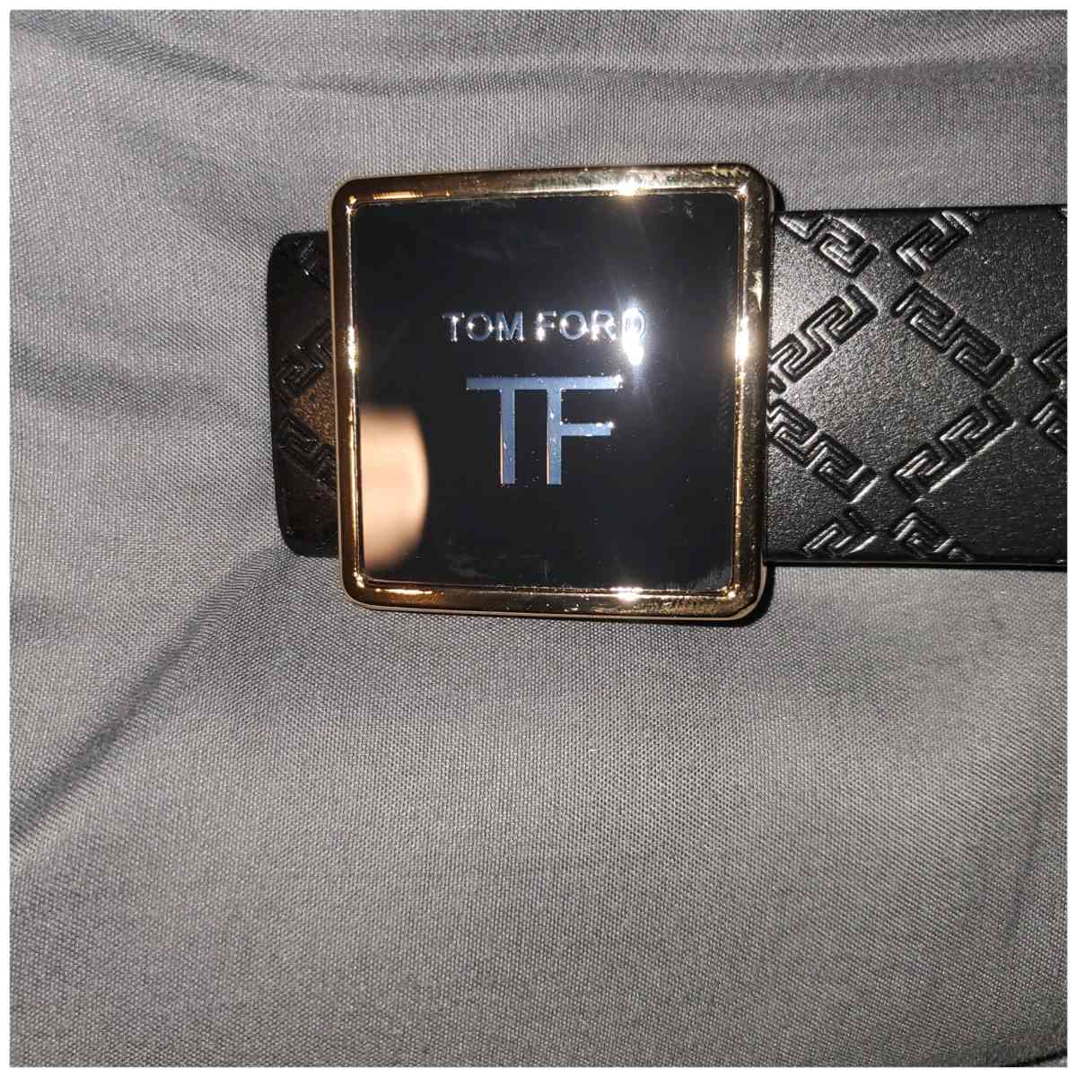 Tom Ford Black and Gold Belt