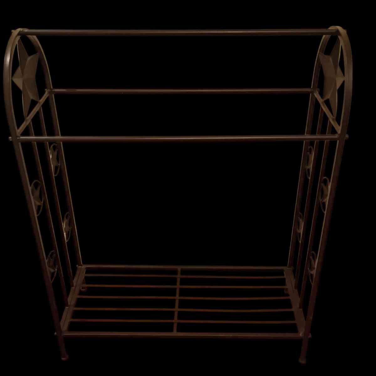 Rustic Metal Quilt Rack 3Tier Display Stand Western Star Tex - Philadelphia, Pennsylvania - FleaMarketBay