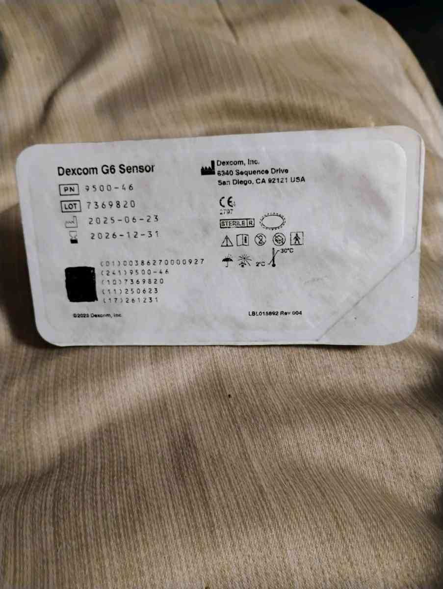 G6 sensors Dexcom for diabetes