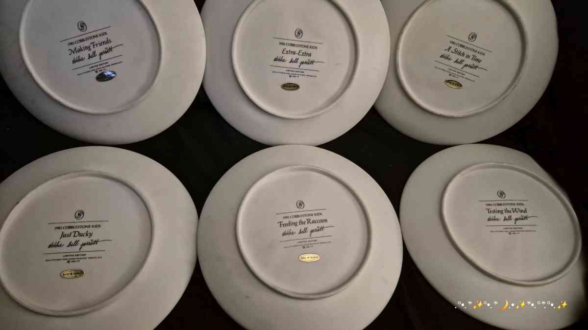 1982 LIMITED EDITION COBBLESTONE KIDS CERAMIC COLLECTIBLES