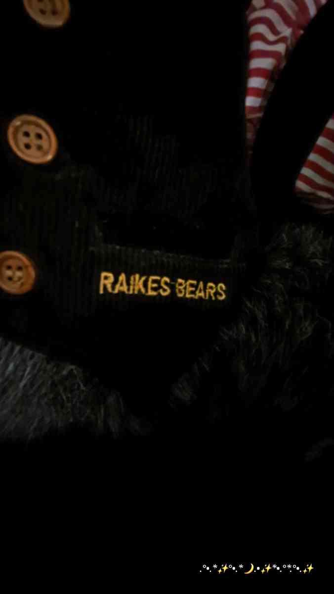 Robert Raikes Wooden Face Bear Limited Edition 8599 Vintage