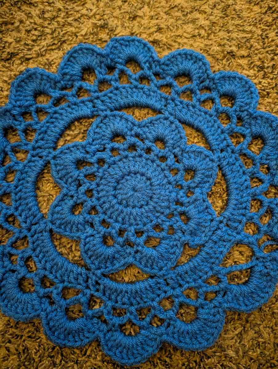 crochet table doilies set of 4