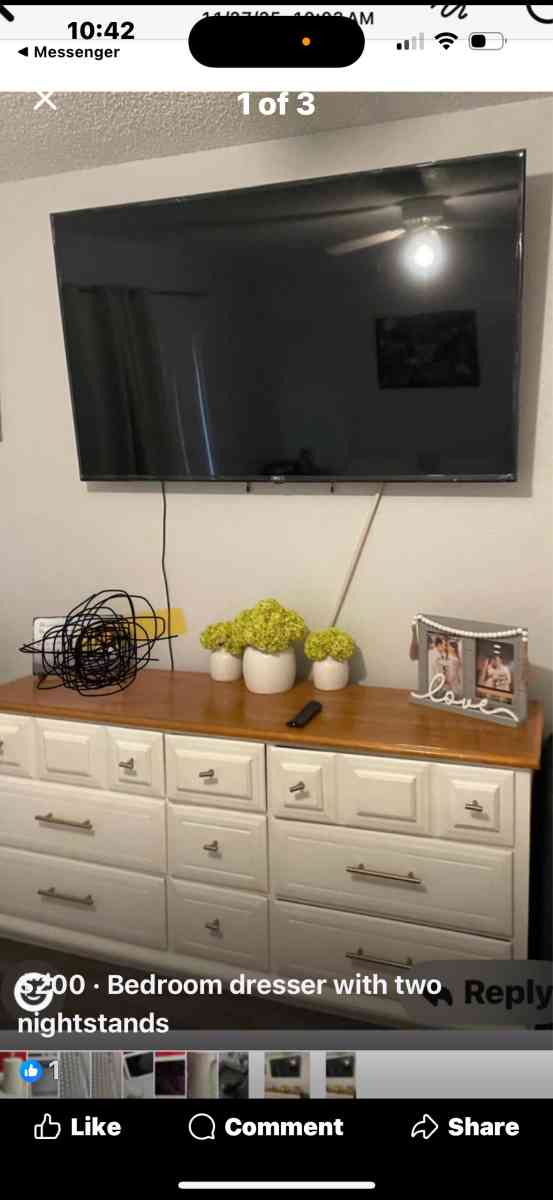 bedroom dresser and two nightstand - New Port Richey, Florida - FleaMarketBay