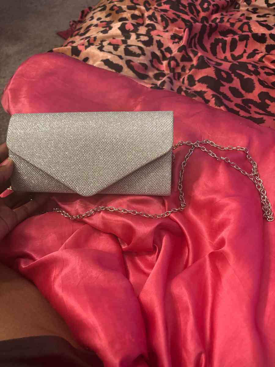 gray silver clutch purse - Baltimore, Maryland - FleaMarketBay