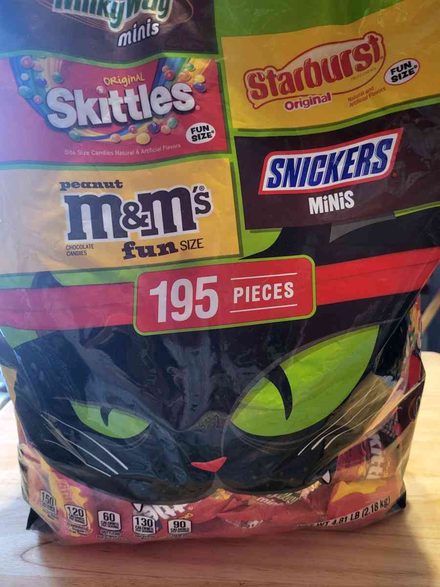 large bag of chocolate candy