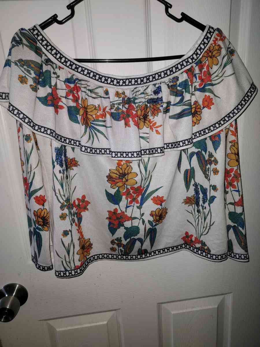 Floral off the shoulder top