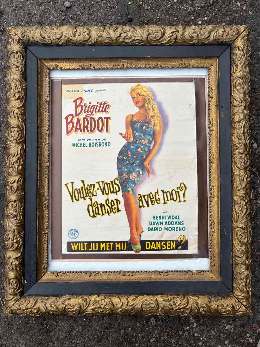 Brigitte Bardot Original 1950s Movie poster Framed