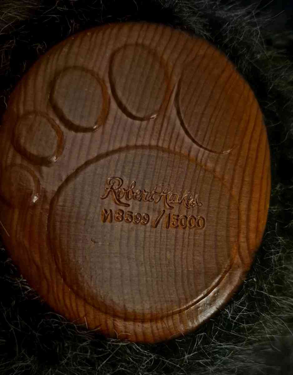 Robert Raikes Wooden Face Bear Limited Edition 8599 Vintage