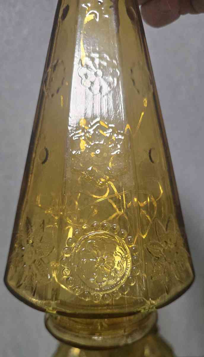 Lighted Antique Wheaton Amber Glass Jars Set of 4 - Rio Rancho, New Mexico - FleaMarketBay