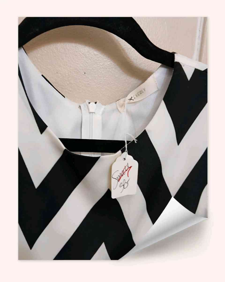 Everly Black and White Dress