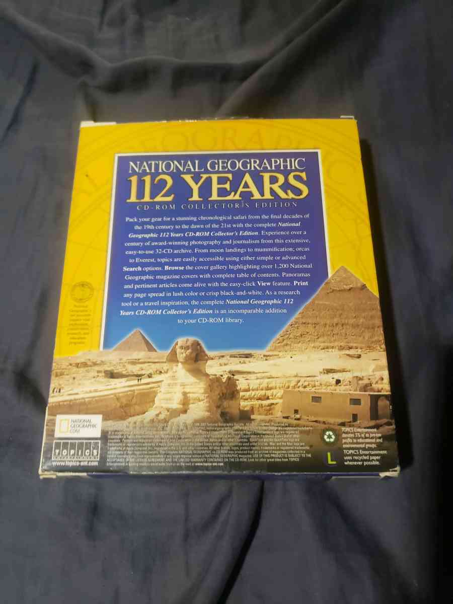 National Geographic 112 Years CDROM Collectors Edition