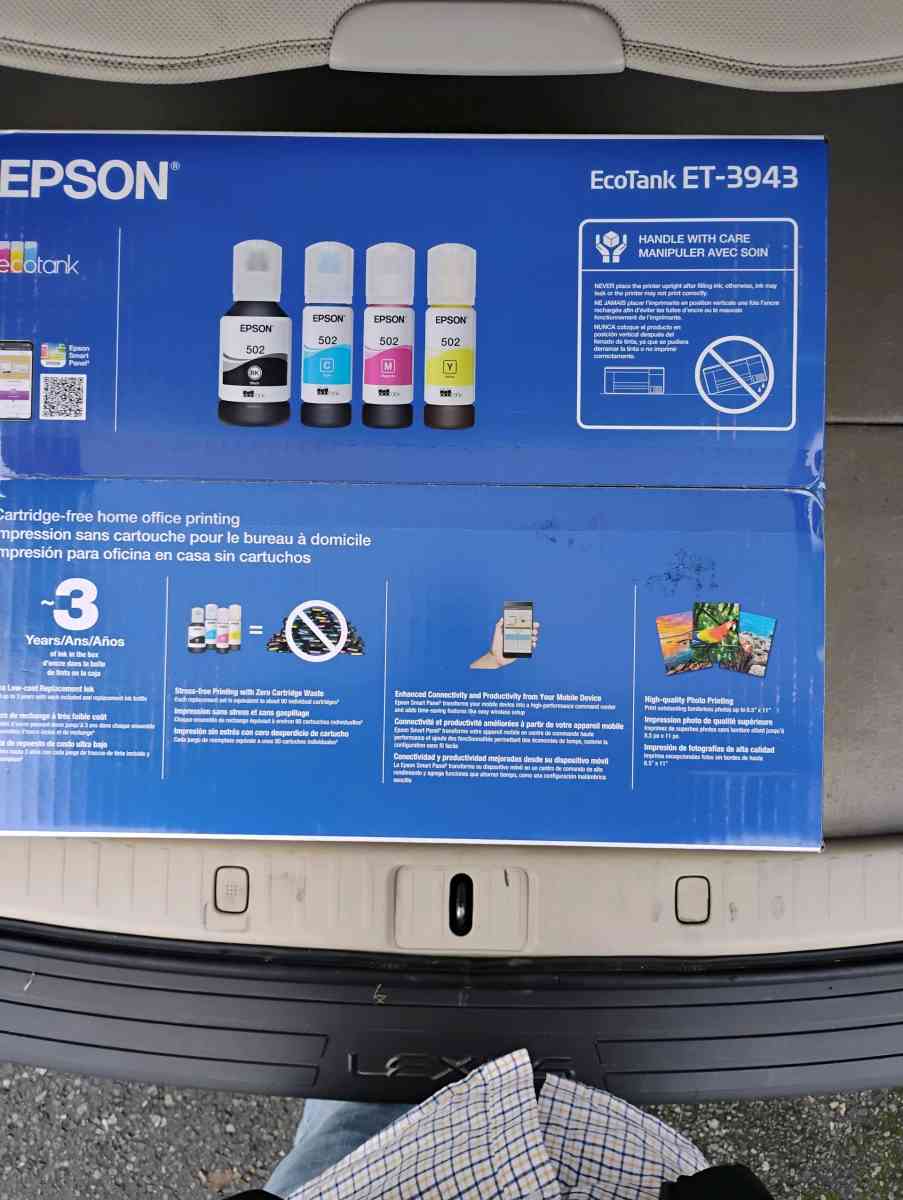 Epson EcoTank 3943 Inkjet Printer - Lynnwood, Washington - FleaMarketBay