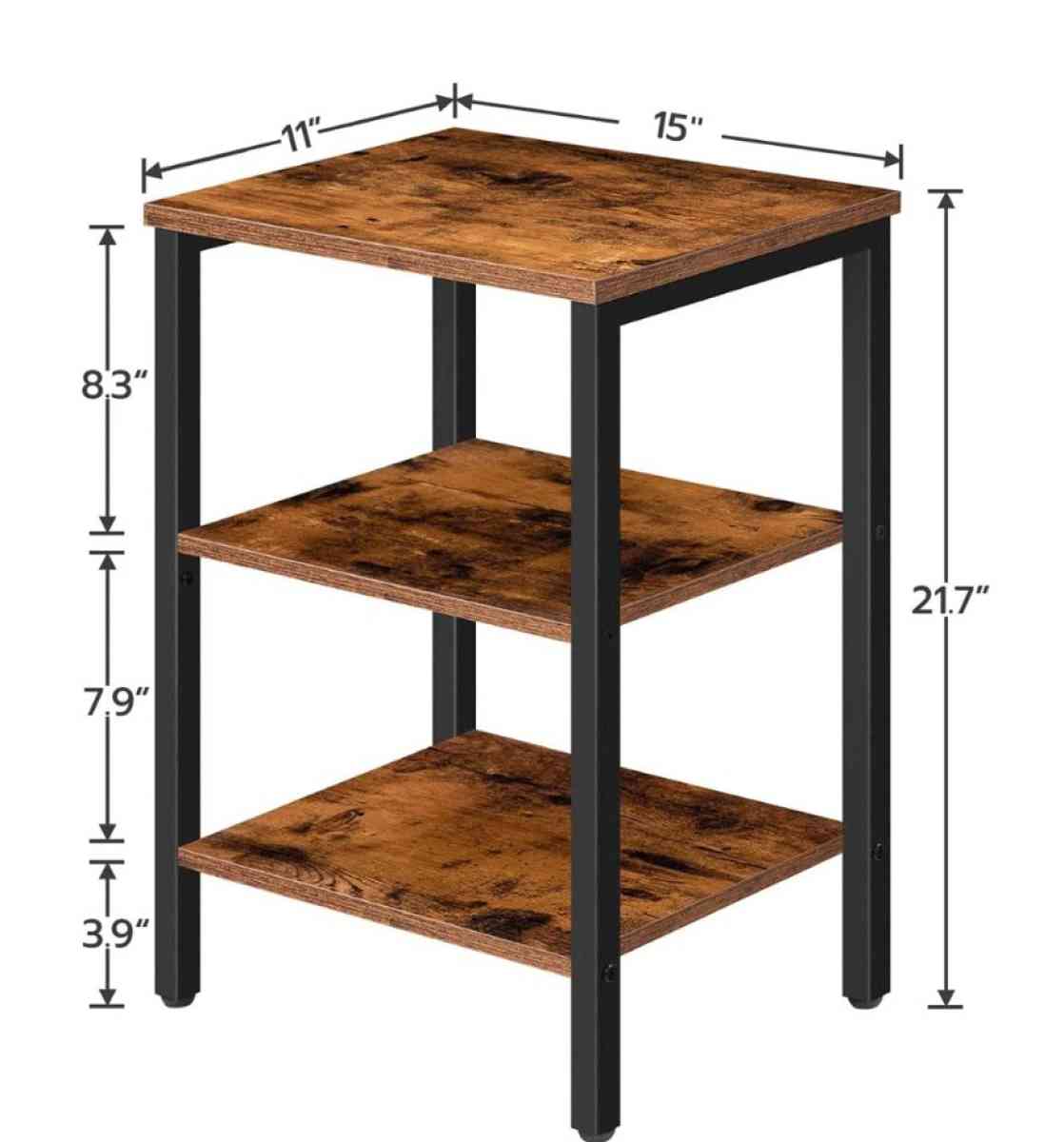 Wooden Top End Tables Set Of 2