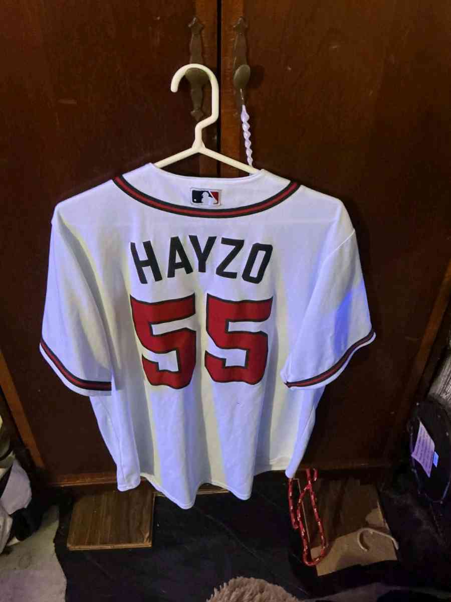 Mens White XL Nike 55 Hayzo Braves Jersey