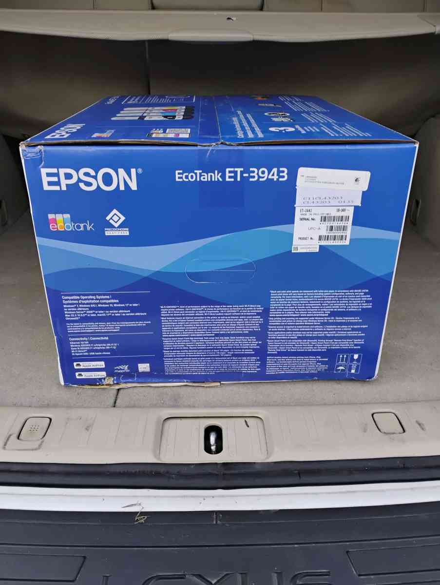 Epson EcoTank 3943 Inkjet Printer - Lynnwood, Washington - FleaMarketBay