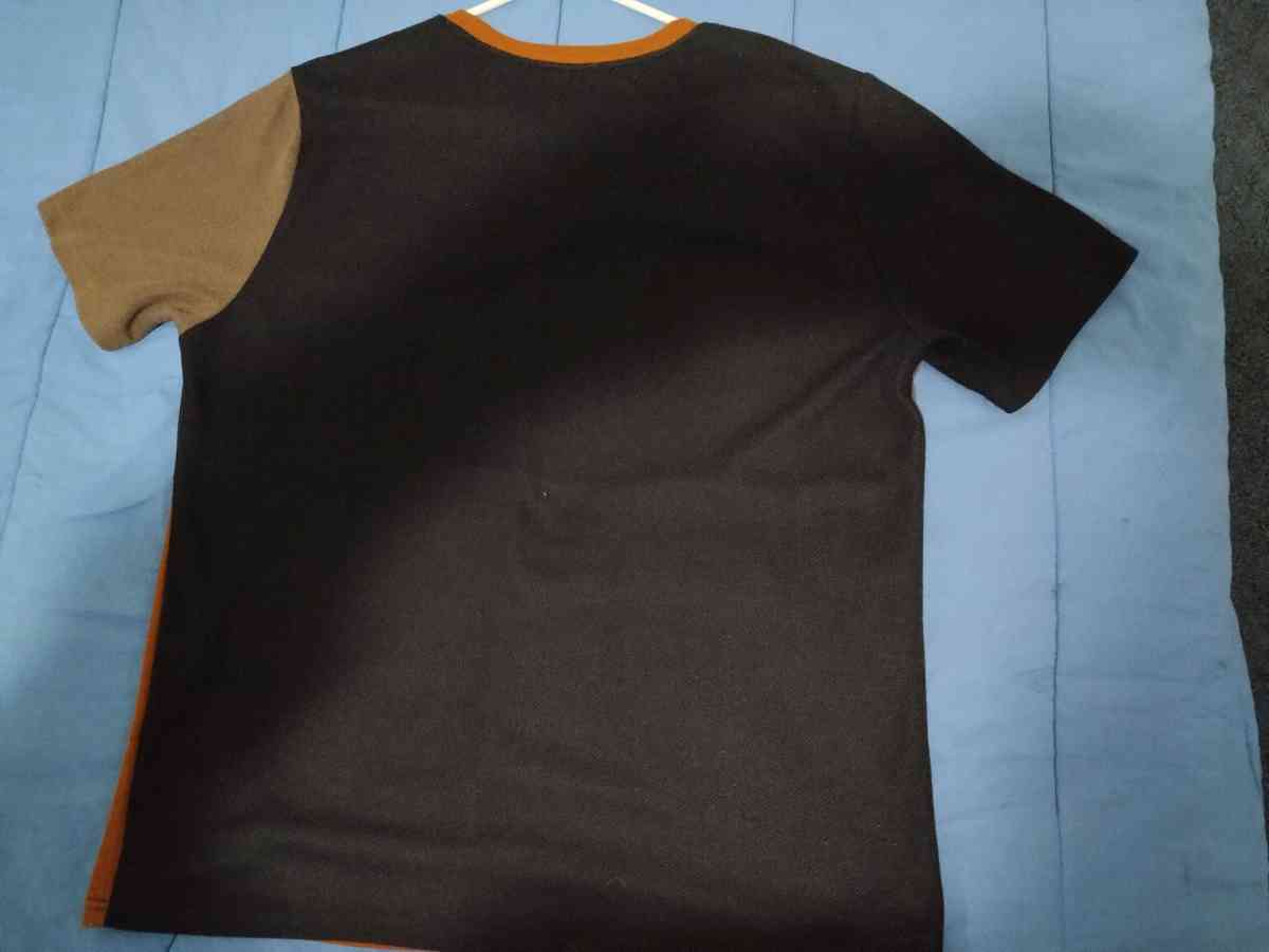 Mens multi colored short sleeve sweater