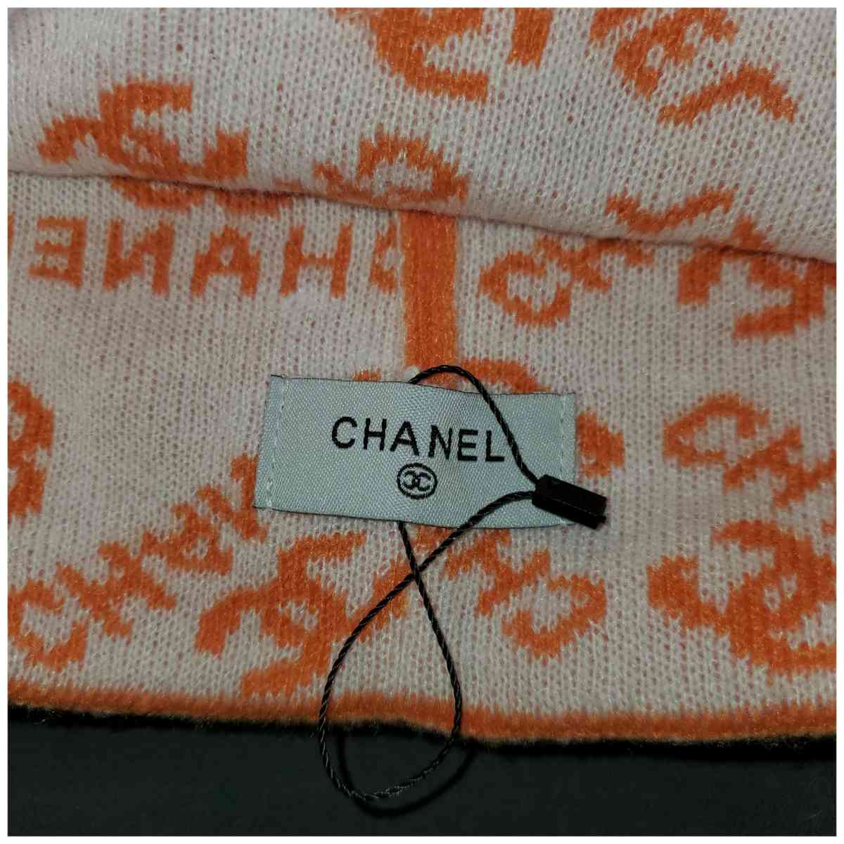 Chanel Orange Knit Beanie