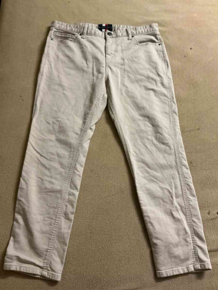 Mens white 36 30 Tommy Hilfiger Jeans Pants