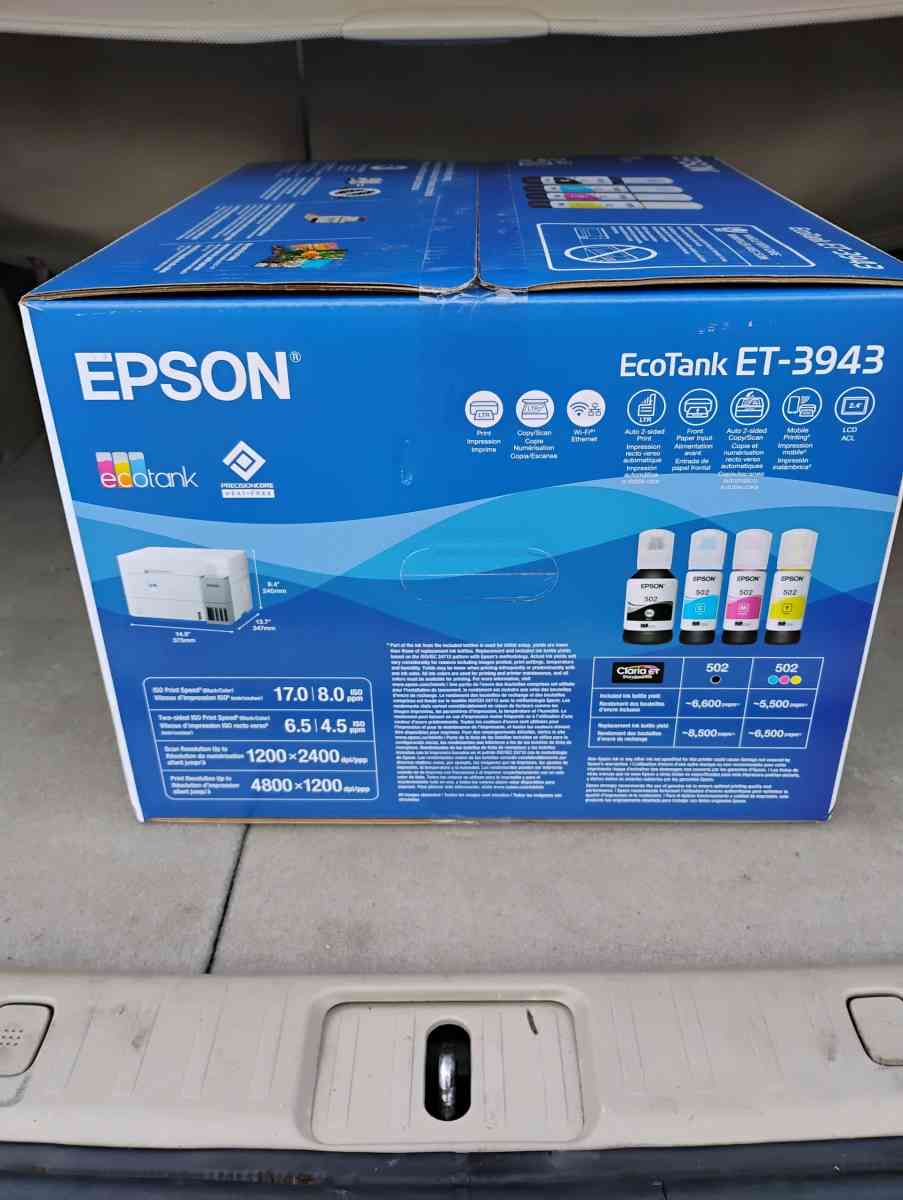 Epson EcoTank 3943 Inkjet Printer - Lynnwood, Washington - FleaMarketBay