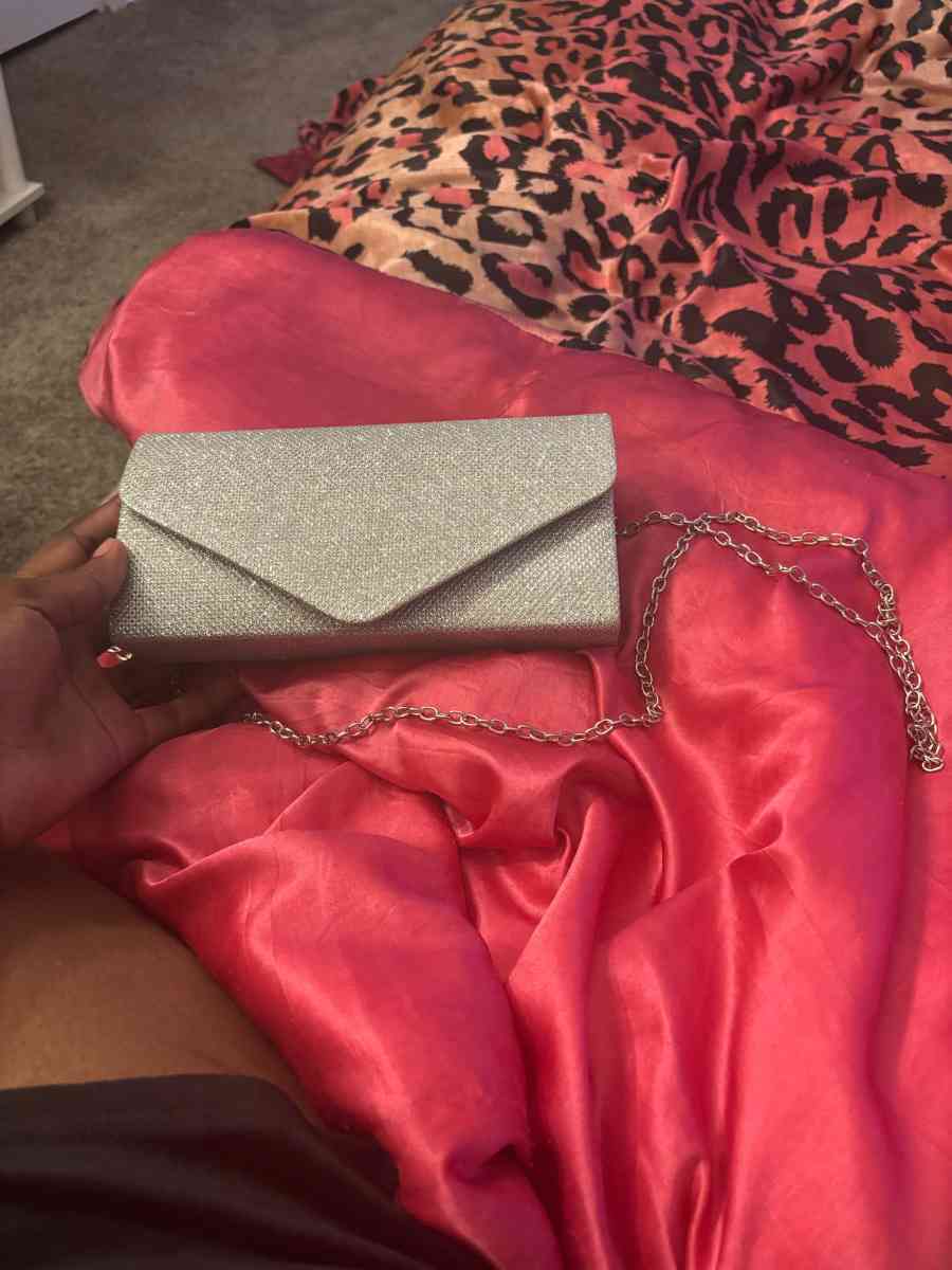 gray silver clutch purse - Baltimore, Maryland - FleaMarketBay
