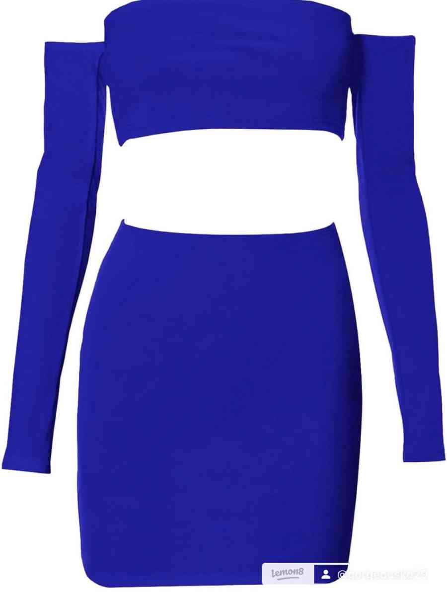 blue 2 piece skirt outfit - Baltimore, Maryland - FleaMarketBay