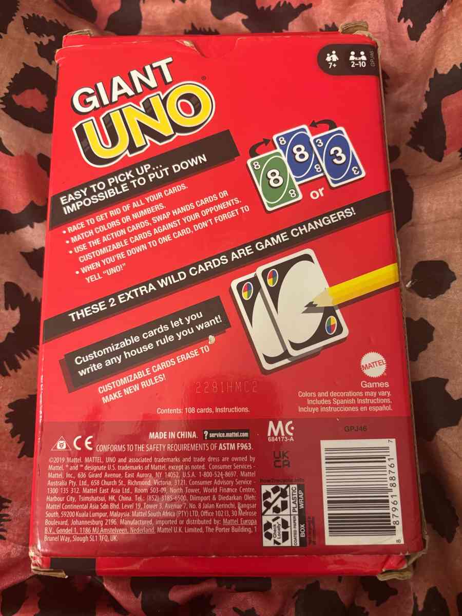 Giant uno cards - Baltimore, Maryland - FleaMarketBay