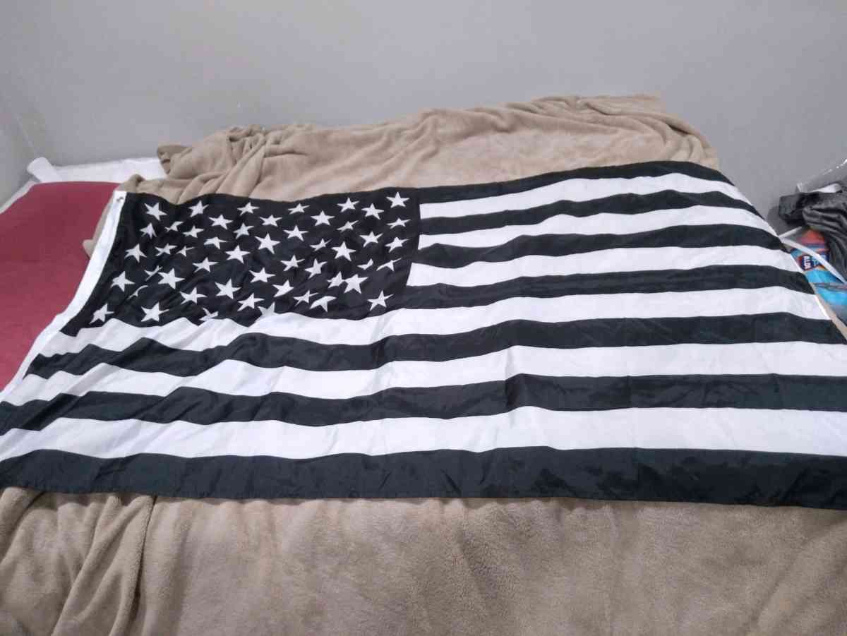 Black And White USA Flag