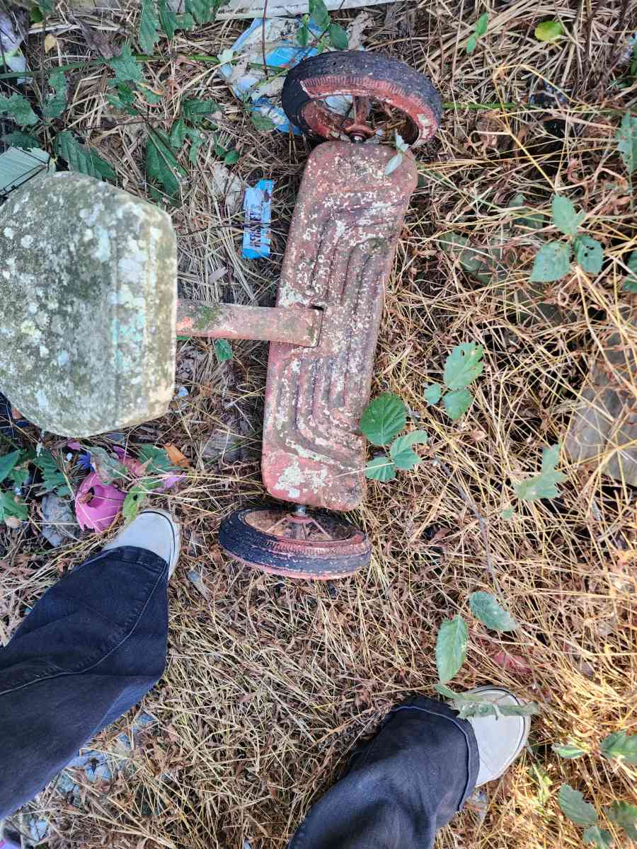 2 antique tricycles all metal