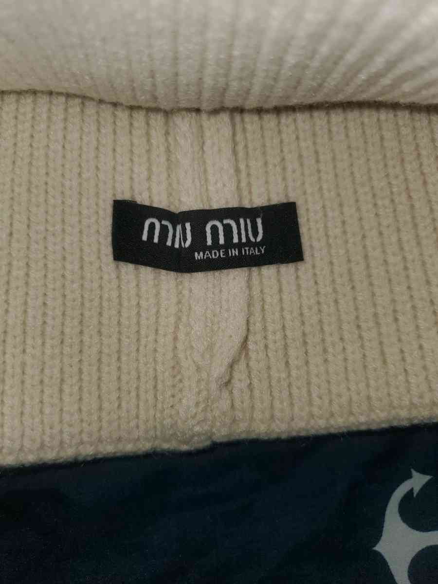 Miu Miu Beige Knit Hat