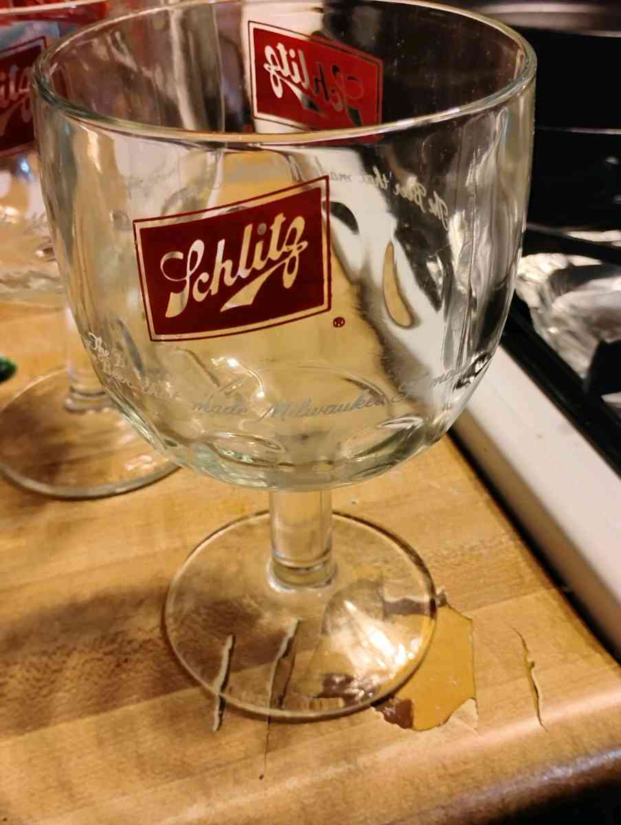 Schlitz Beer Goblets