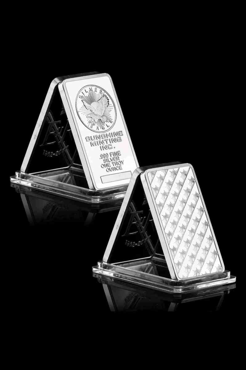 Collectable Paperweight Bar Sunshine 999 Fine Silver