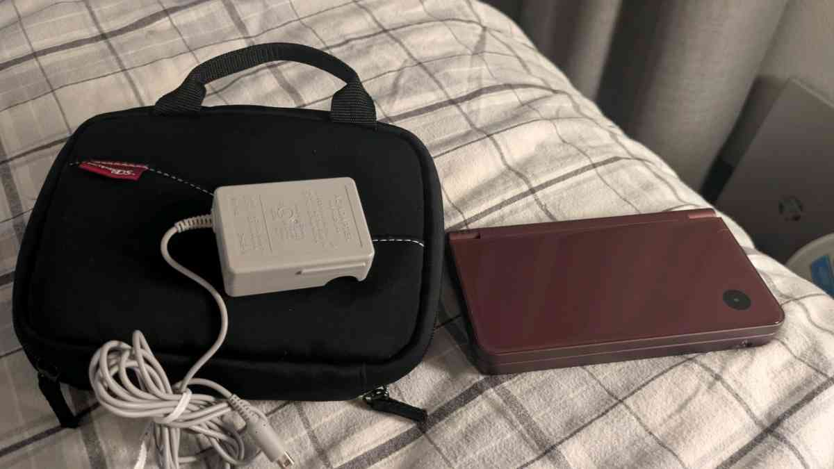 Red Nintendo DSi XL with Case