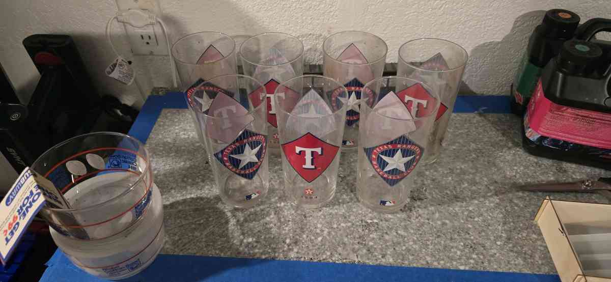 Texas Rangers 1993 glassware