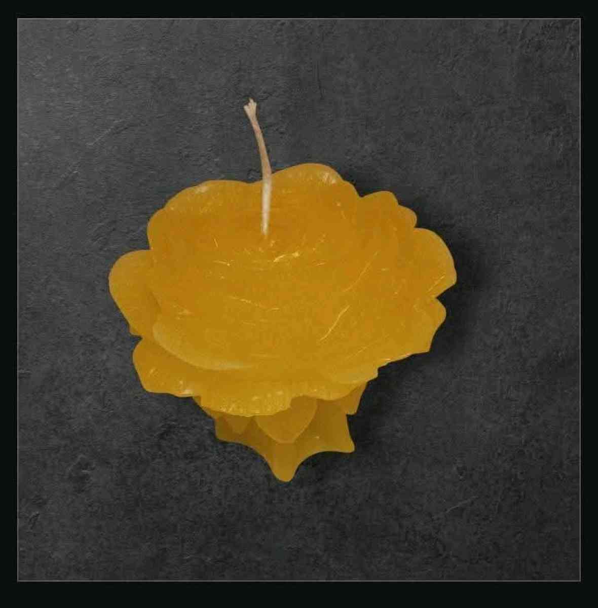 3 Yellow Rose Candle Set - Mount Prospect, Illinois - FleaMarketBay