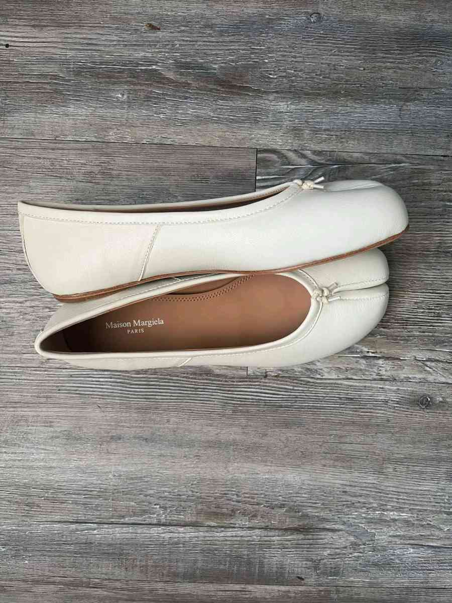 maison margiela tapi flats ballet in white leather size 7US - Mission, Texas - FleaMarketBay