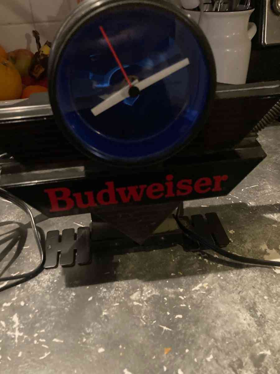 1991 Budweiser Illuminated Clock  Register Topper