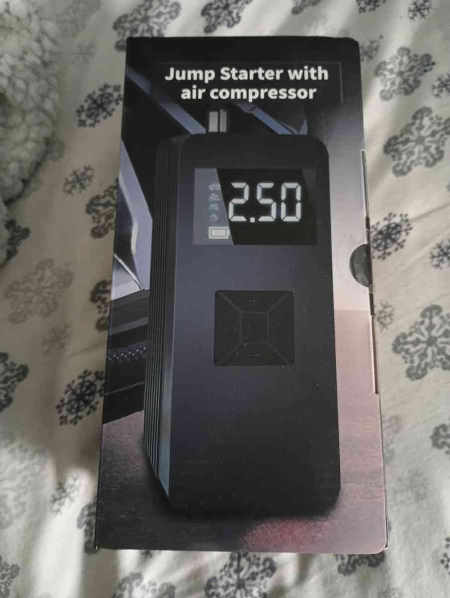 New 8000AMP Jump Starter and Tire Inflator Combo