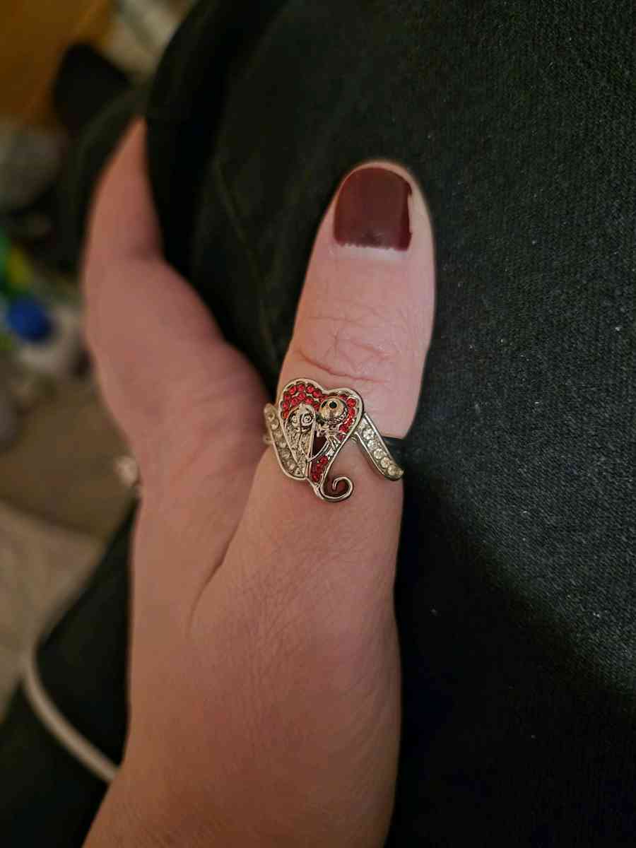 NEW sterling silver Jack and Sally ring size 9