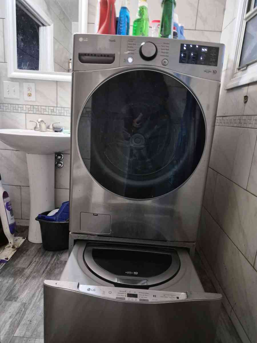 washer and dryer front load with pedistals