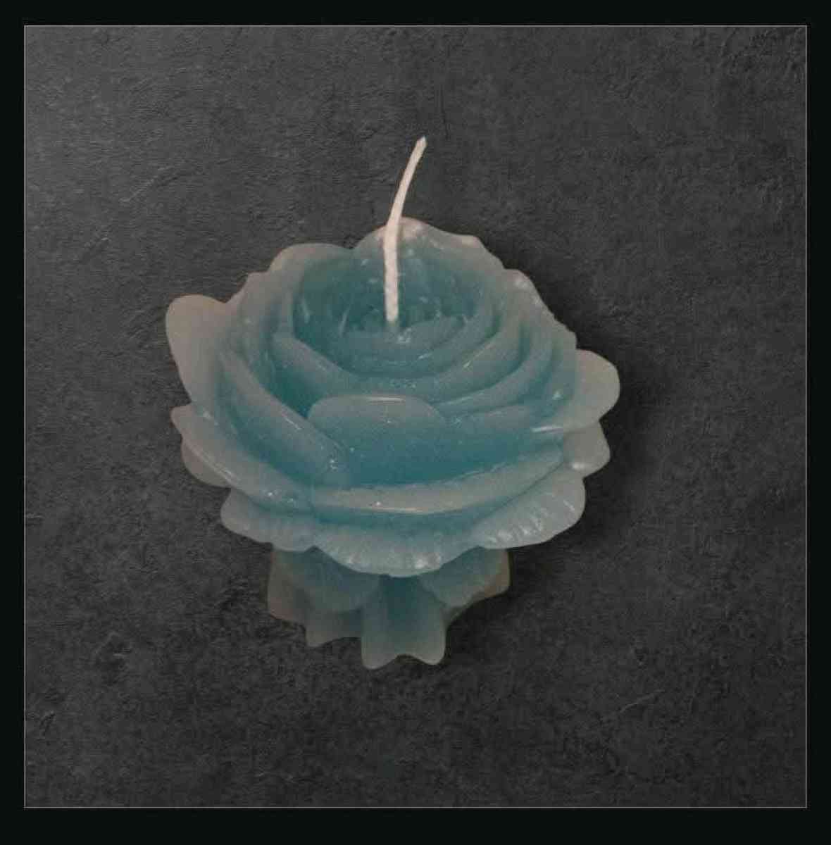 3 Blue Rose Candle Set - Mount Prospect, Illinois - FleaMarketBay