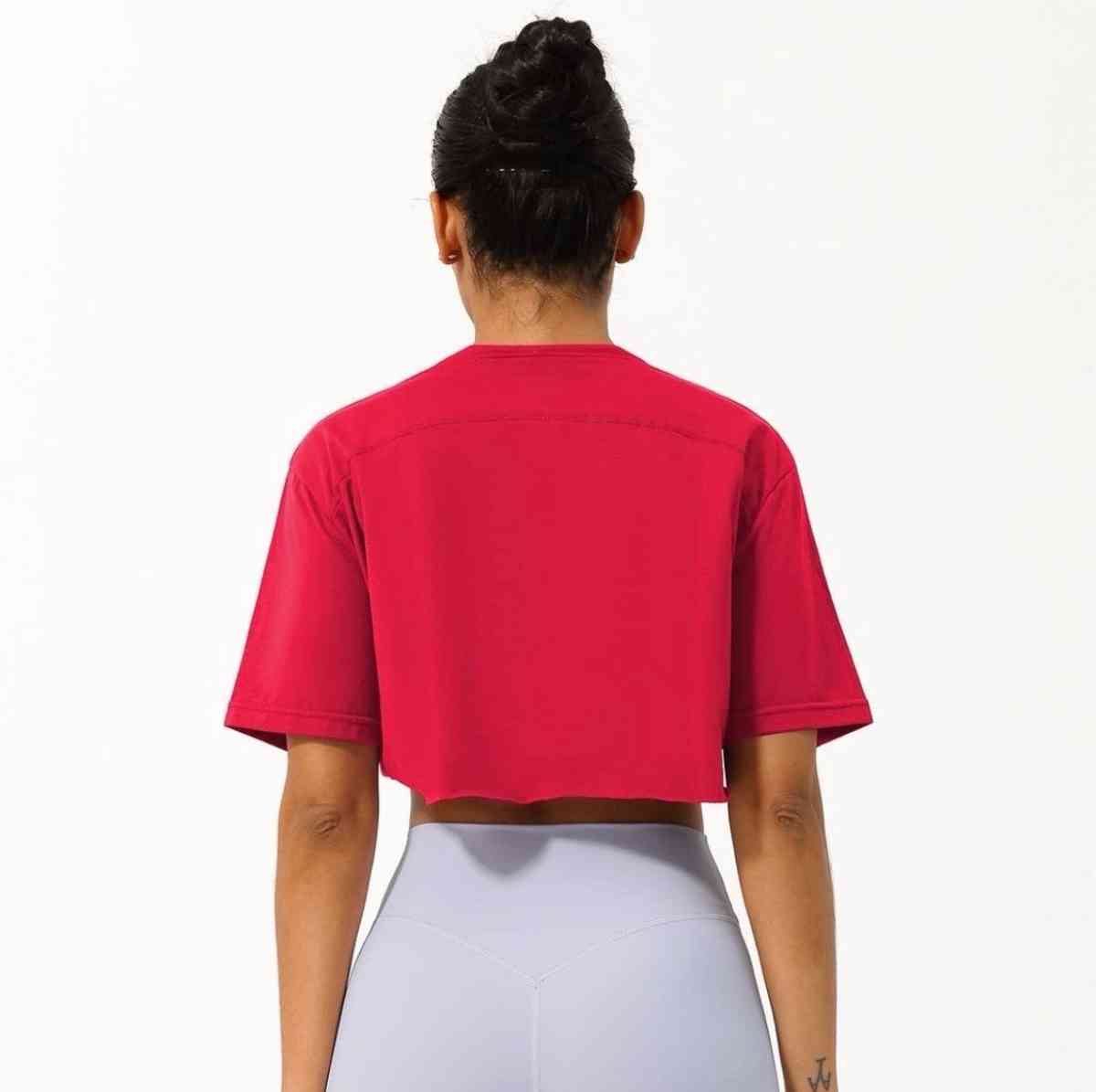 Wellin Vogue Women Loose Sport Crop Top TShirt