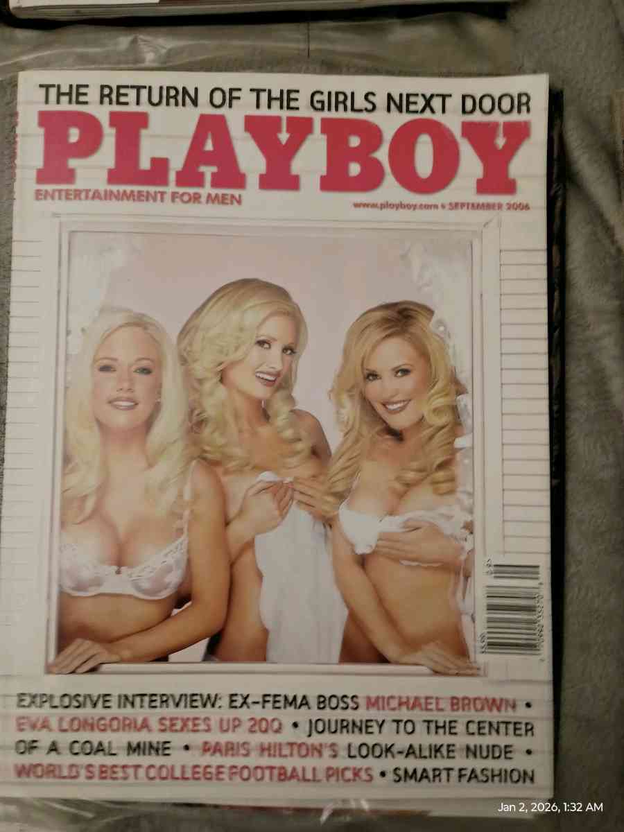 2007 vintage Playboy magazines new n used still in plastic