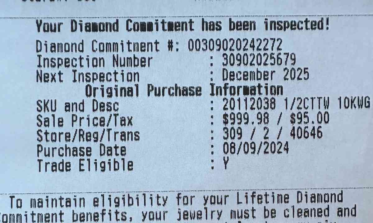 10k white gold bridal set size 7