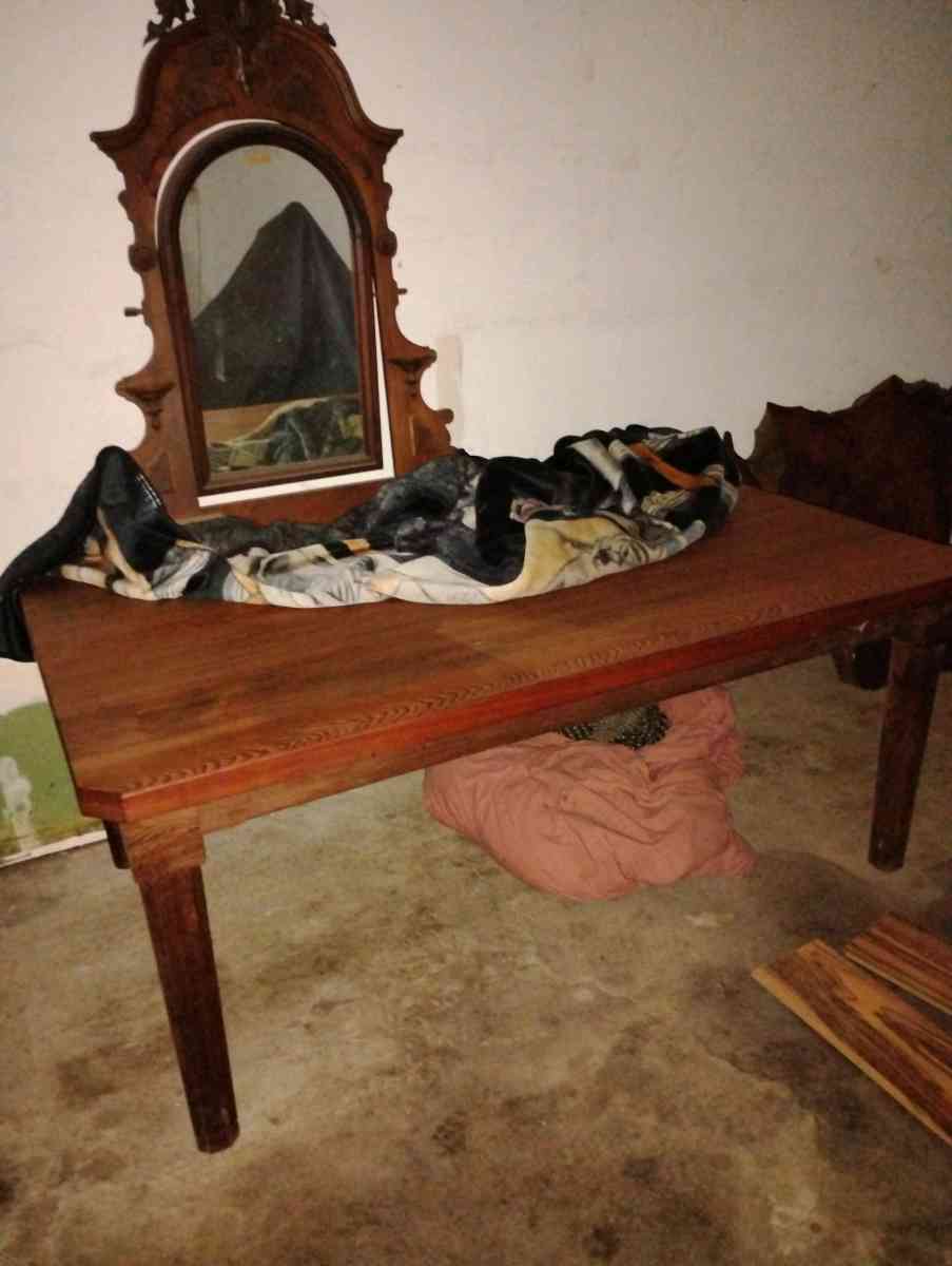 old growth redwood dining table seats 8 comfortably - Mendocino, California - FleaMarketBay